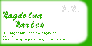 magdolna marlep business card